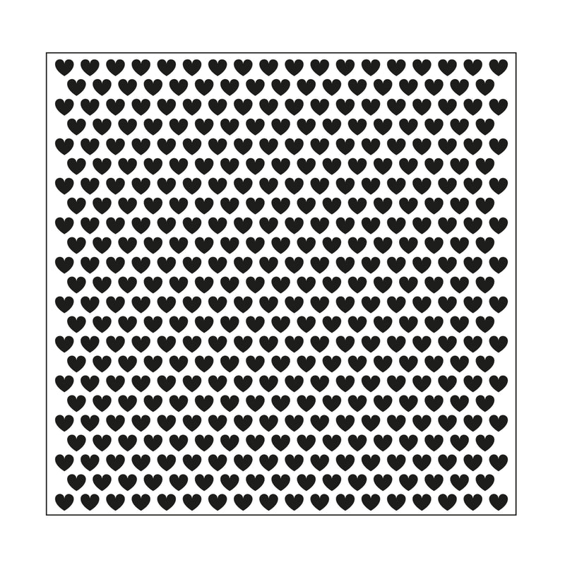 Mundart stempel • embossing sjabloon kleine hartjes