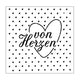 Mundart stempel • stencil duitse tekst von herzen