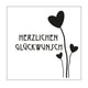 Mundart stempel • stencil duitse tekst herzlichen glückwunsch