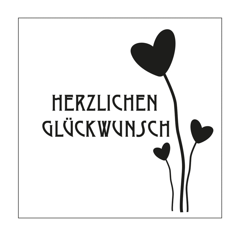 Timbro Mundart • stencil testo tedesco herzlichen glückwunsch