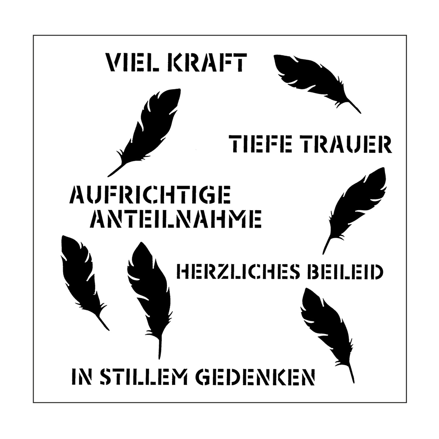 Sello Mundart • plantilla texto alemán Trauer Val Kraft