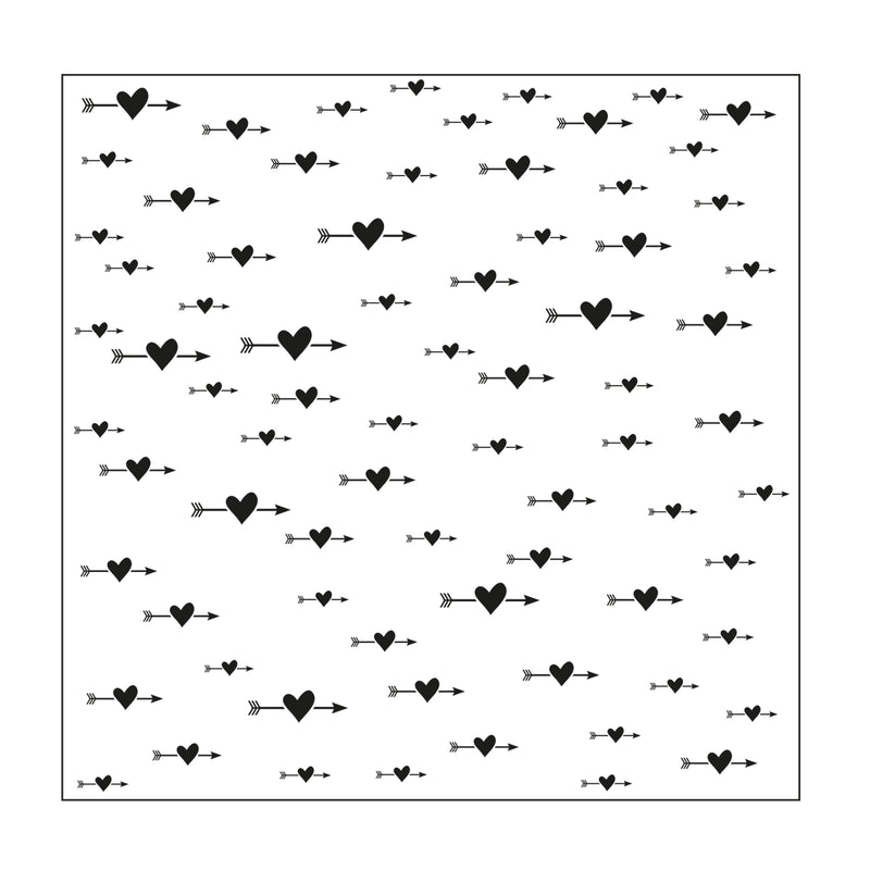 Timbro Mundart • stencil cuore con freccia