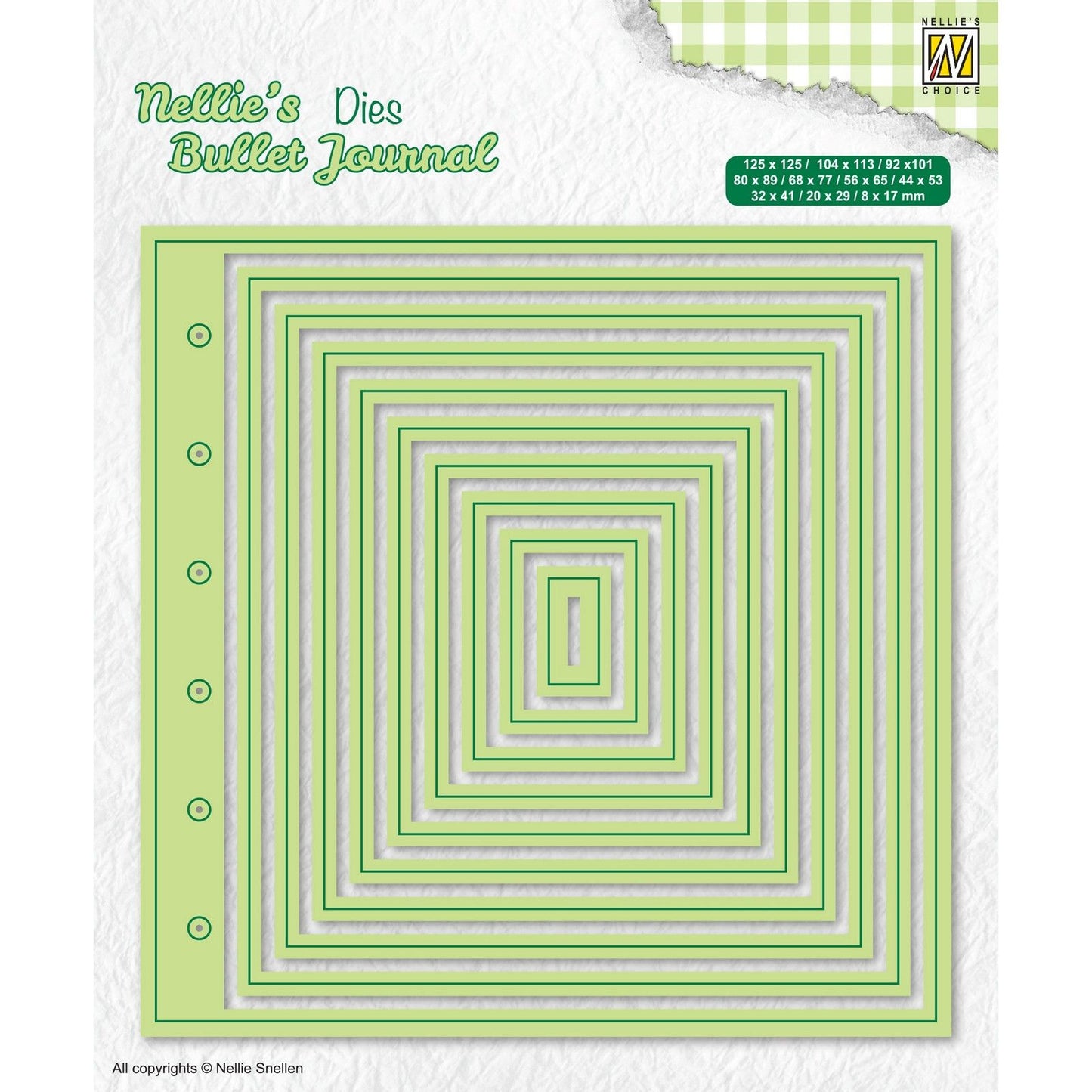 Nellie's choice • bullet journal cutting dies pagina 10st.
