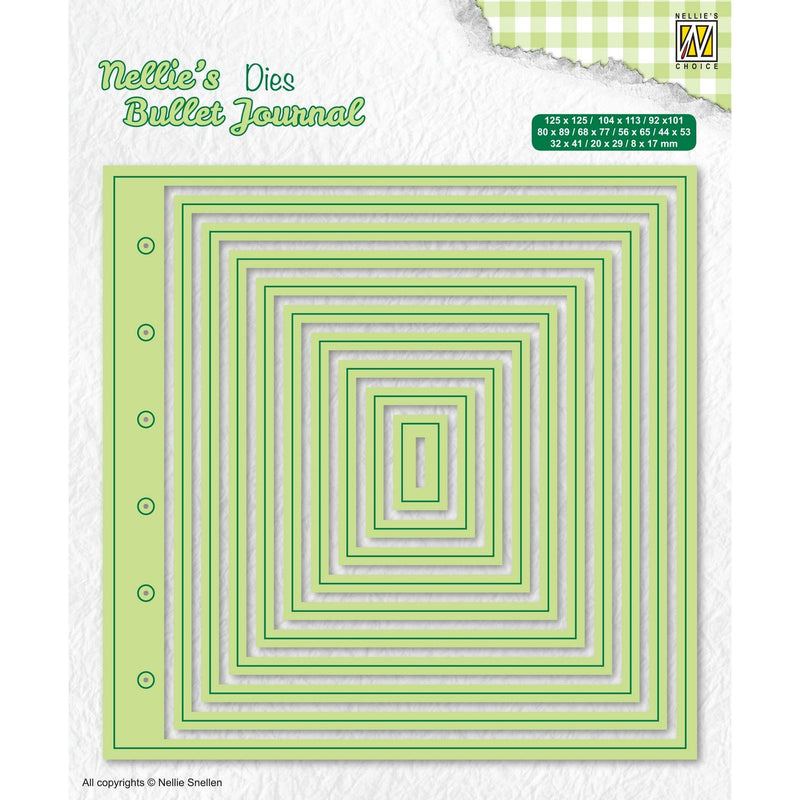 Nellie's choice • bullet journal cutting dies pagina 10st.