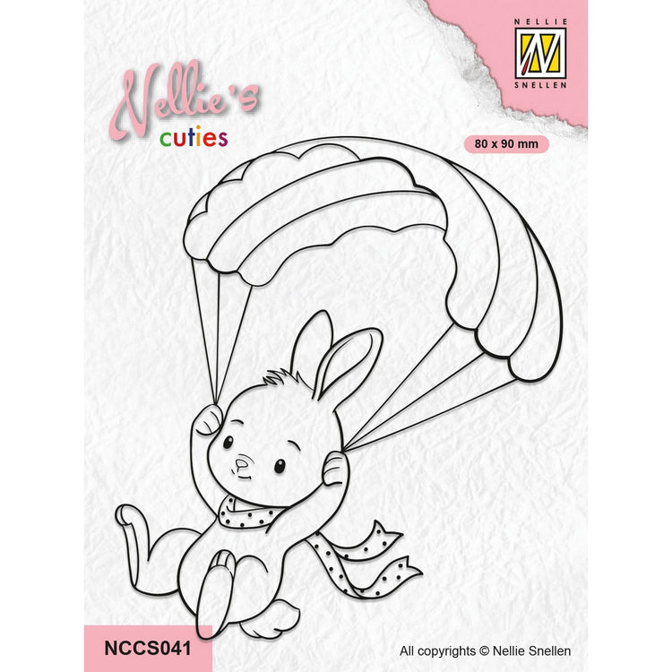 Nellie's choice • nellie's cuties clear stamp parachuting bunny