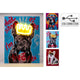 Quadro per lo styling cane neon 30x40 cm