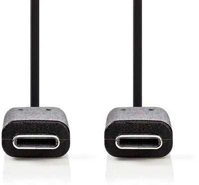 Cavo USB Nedis | USB 3.2 generazione 1 | USB-C maschio | USB-C maschio | 60 w | 4k@60hz | 5 Gbps | nichelato | 3,00 | rotondo | pvc | nero | scatola - ccgb64700bk30
