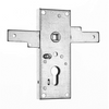 Nemef 1806 Cerradura para 2 garajes | pc60mm | caja cerradura acero galvanizado 59x159mm | varillas horizontales | no elástico | conexión m6 | función día y noche | dr 1+2+3+4 - 9180602000