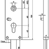Cerradura de garaje Nemef 1807 b | pc60mm | caja cerradura acero galvanizado 59x159mm | fondo de varilla | no elástico | conexión m8 | función nocturna | dr 1+2+3+4 - 9180700020