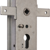 Nemef 1846 2 serratura per garage | pc60mm | serratura cassa acciaio zincato 59x159mm | aste orizzontali | non elastico | Connessione da 5,8 mm | funzione giorno e notte | dottor 1+2+3+4 - 9184602010