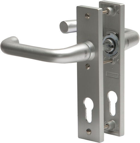 Nemef 3252 p montaje escudo corto redondeado | d taburete-taburete | juego de herrajes | pinnadas | pasador de manivela 8mm | aluminio f1 | pc72-pc72 - 9325216720
