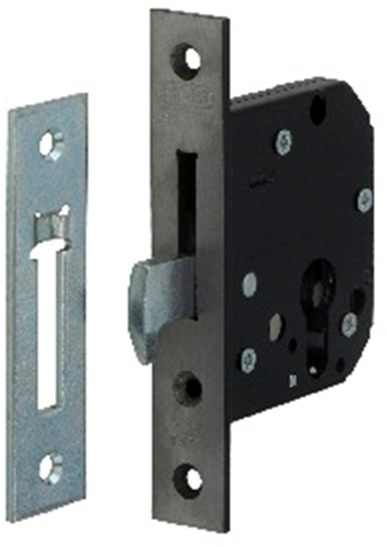 Cerradura adicional de seguridad Nemef 4208 | kg** | dm50mm | placa frontal acero inoxidable 25x140mm rectangular | pág.4208 12 | dr 1+2+3+4 - 9420817500