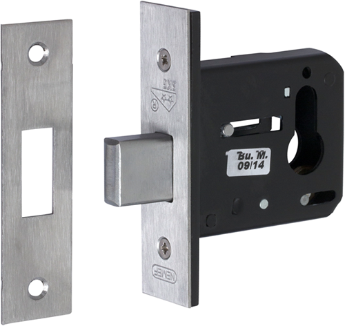 Cerradura adicional de seguridad Nemef 4328 | kg** | dm60mm | placa frontal placa frontal decorativa de acero inoxidable 29x110mm rectangular | dr 1+2+3+4 - 9432817600