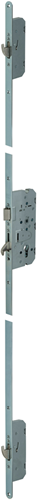 Cerradura de seguridad multipunto Nemef 4923 | accionado por cilindro | kg*** | dm65mm | pc72mm | placa frontal de acero galvanizado 24x1950mm redondeada | dr 1+3 2+4 - a000307532