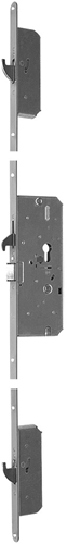 Serratura multipunto antipanico di sicurezza Nemef 4927 85-86 | oneshot antipanico a manovella | porta sul retro | skg*** | dm65mm | Cilindro pc72mm sopra la manovella | dottor 2+3. - a000301932
