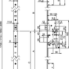 Serratura di sicurezza multipunto Nemef 5040 | azionamento a cilindro | skg*** | dm65mm | pc72mm | frontale in acciaio zincato 20x1772mm arrotondato | dr 1+3 2+4 - a000308701