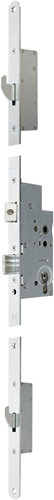 Cerradura de seguridad multipunto Nemef 5040 | accionado por cilindro | kg*** | dm65mm | pc72mm | placa frontal de acero galvanizado 20x1772mm redondeada | dr 1+3 2+4 - a000308701