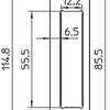 Nemef p 4915 sluitplaat | staal verzinkt 23x114,8mm afgerond | bulkverpakking | per 10 stuks verpakt | dr 1+2+3+4 - 9491590145