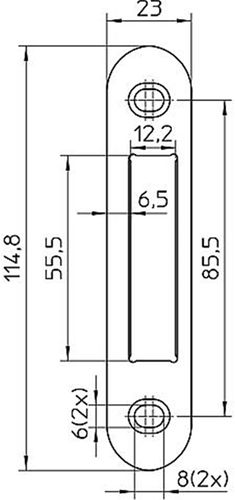 Cerradero Nemef p 4915 | acero galvanizado 23x114,8mm redondeado | embalaje a granel | embalado por 10 piezas | dr 1+2+3+4 - 9491590145