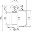 Nemef p1255 sluitplaat | messing 23.3x71.5mm afgerond| dr 1+2+3+4 - 9125590540