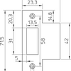 Cerradero Nemef p1255 | acero inoxidable 23,3x71,5mm rectangular m| dr 1+2+3+4 - 9125590170