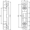 Cerradero adicional Nemef vs 5105 | plástico con placa de ajuste de acero redondeada 25x115mm | ajustable | incl. pieza de relleno | dr 1+2+3+4 - 9510501000