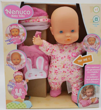 Muñeca nenuco baby con sonidos y ropa extra