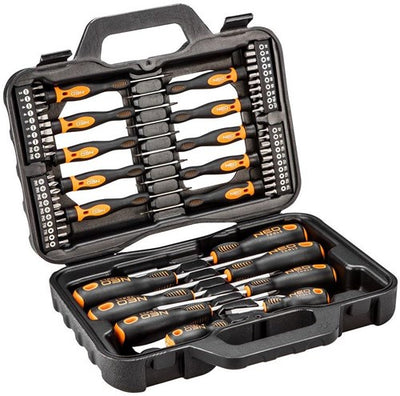 Juego de destornilladores Neo | 58 piezas en estuche - 6460198