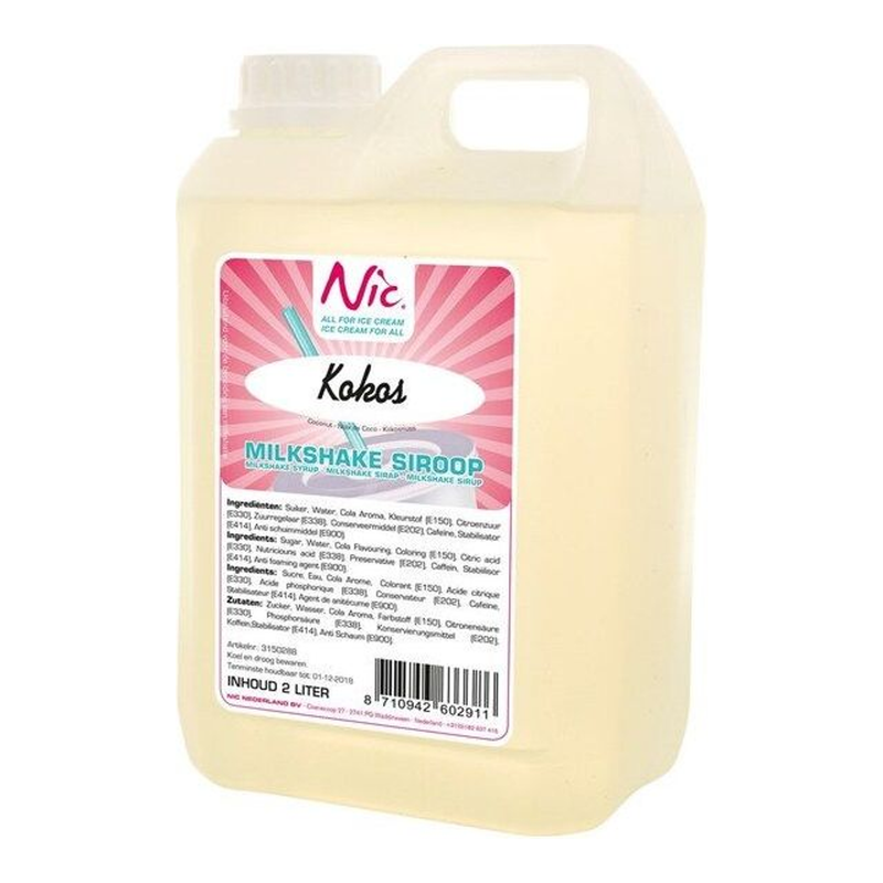 Jarabe de batido Nic Frusco coco (2 litros)