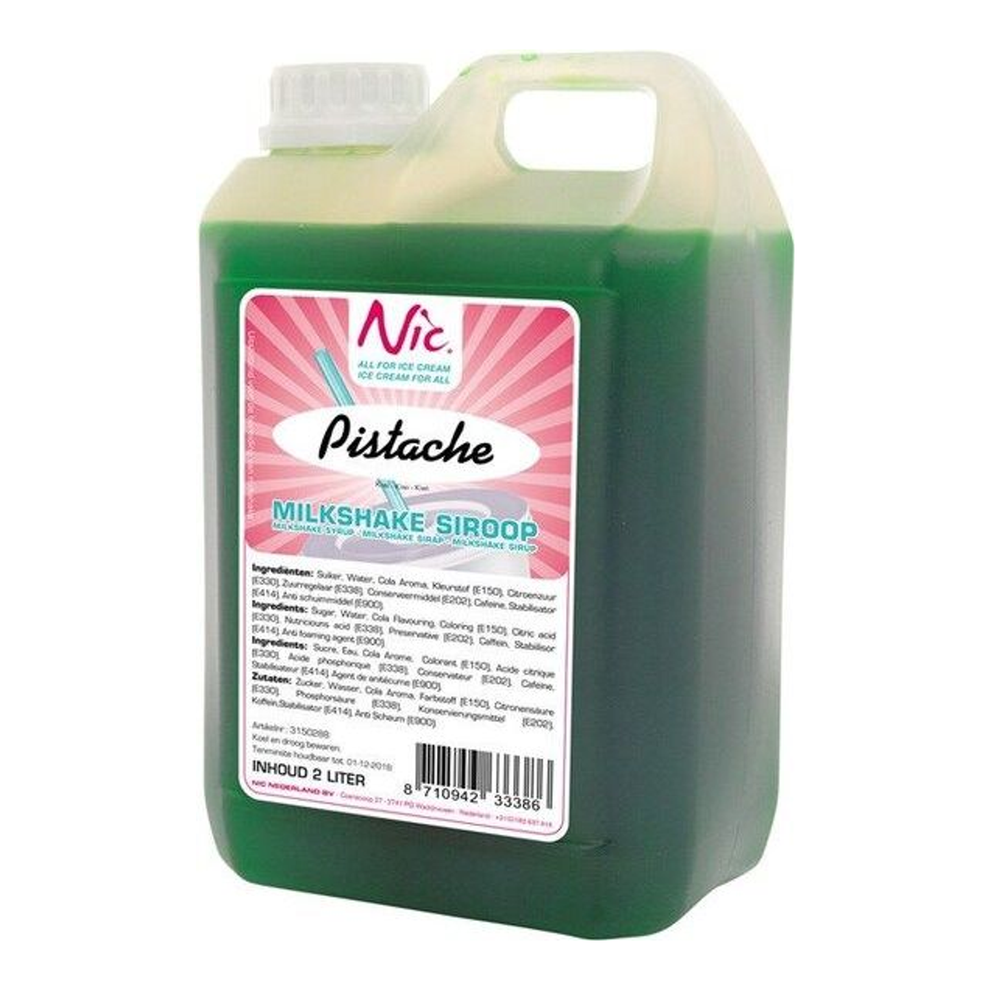 Nic milkshake sciroppo al pistacchio (2 litri)