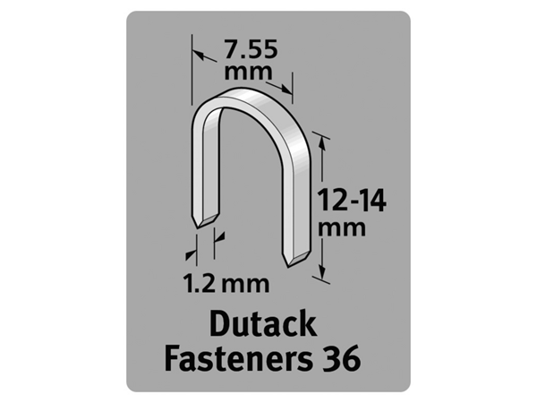 Dutack niet serie 36 cnk 12mm blister 1000 st. - 5011010
