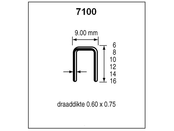 Dutack non serie 7100 cnk 10mm scatola 10mila - 5040010