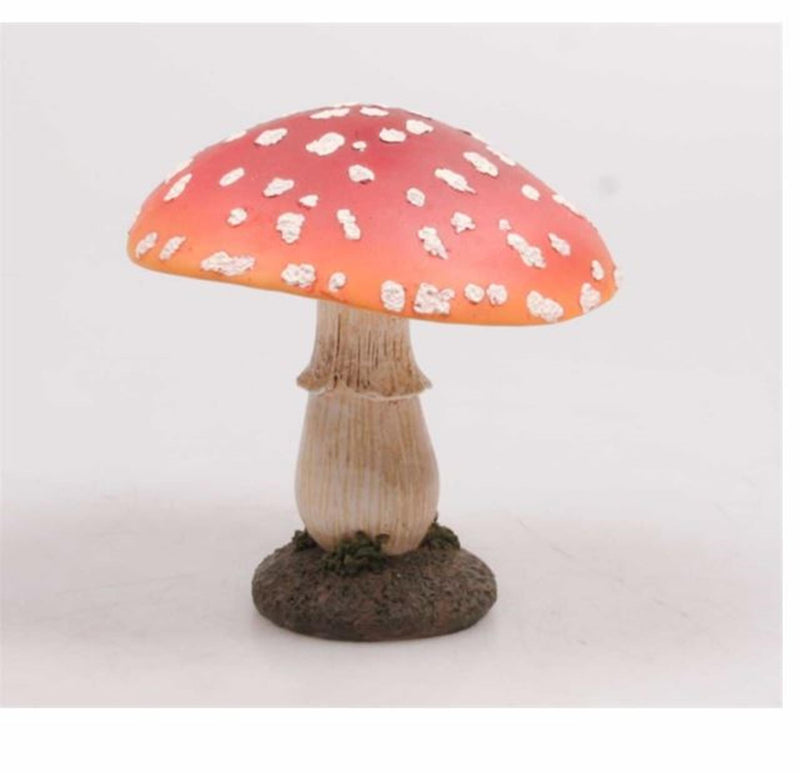 Season inspired decoration tuinbeeld paddenstoel 7x7x10 cm