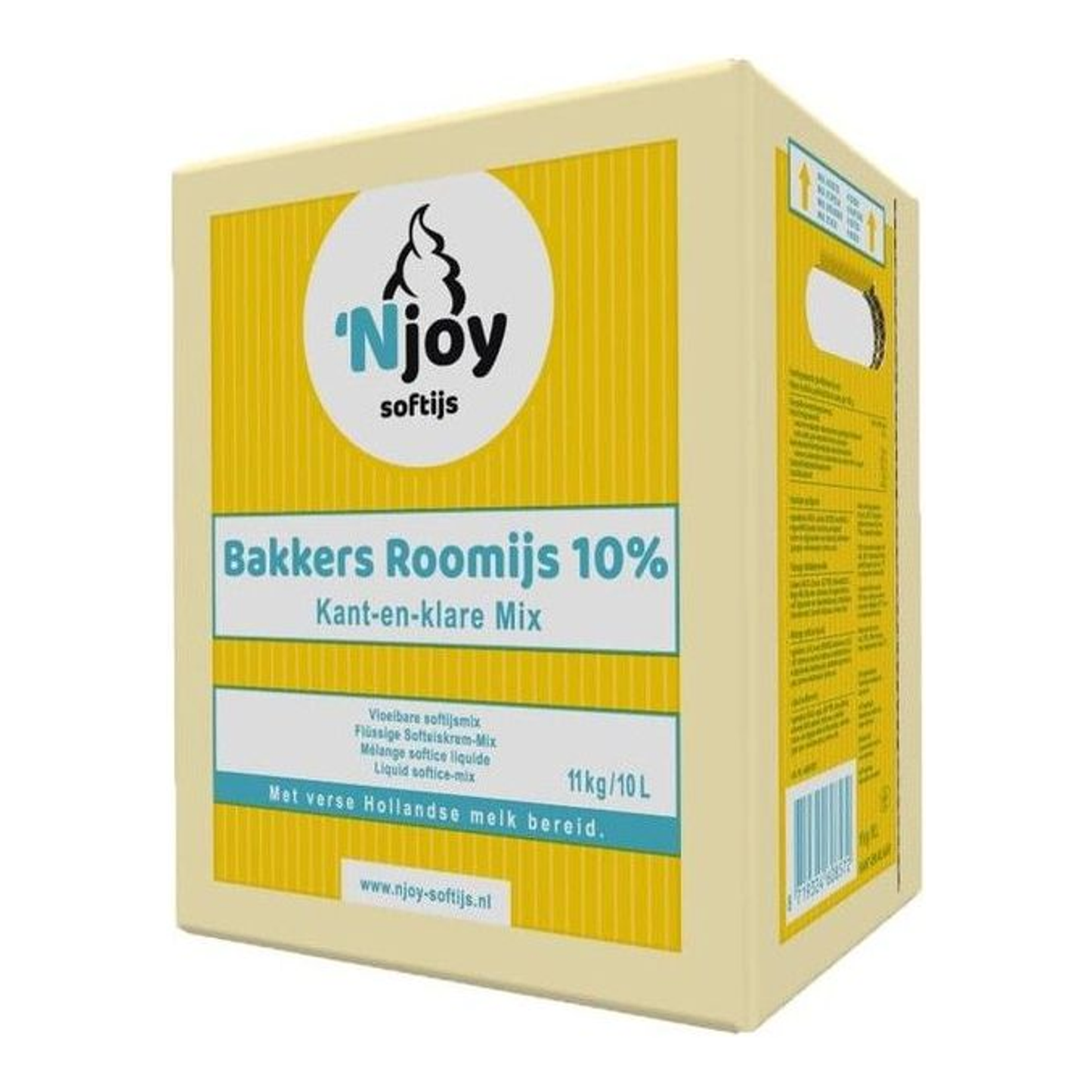 Njoy bakkers roomijs 10% vloeibaar ijsmix (10 liter)