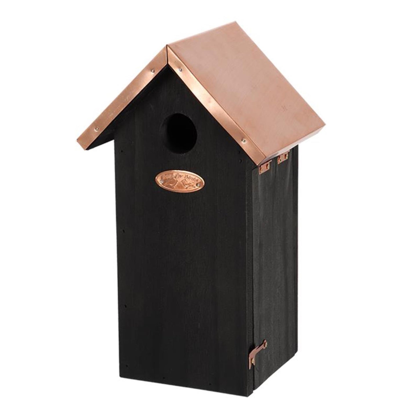 Esschert design Caja nido Eschert carbonero negro cobre