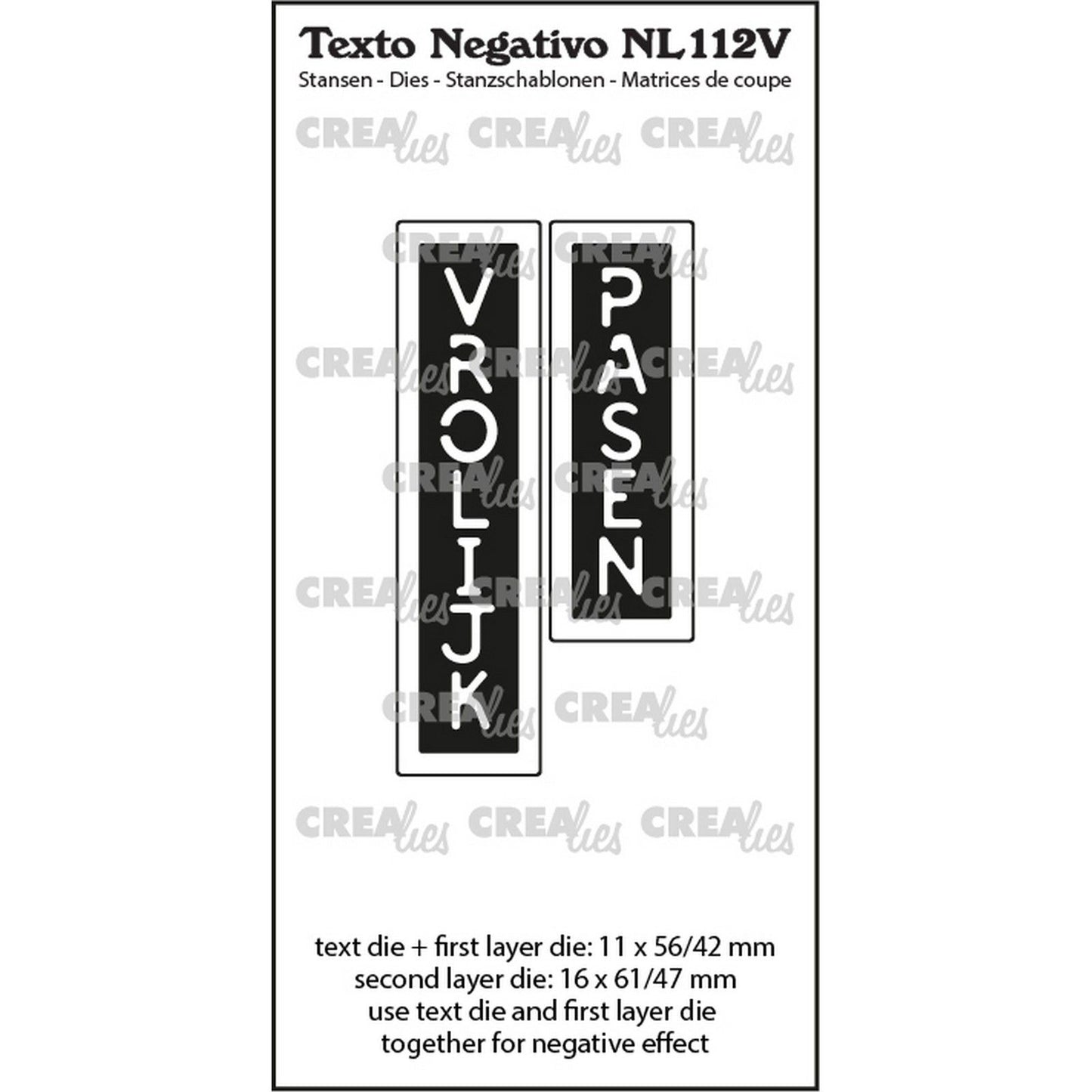 Crealies • texto negativo en: felices pascuas (vertical)
