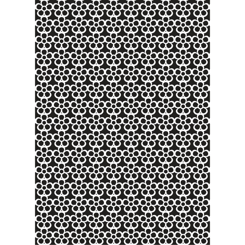 Nellie's choice • mixed media stencil a5 flower pattern