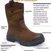 Bota de trabajo sin riesgo hawick aqua-tex xw 1674.02 metal-free s3 | marrón | talla 48 - 00.071.011.48