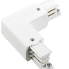 Nordic hoekstuk vast 90gr. tbv. rail wit links 5050030