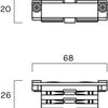 Nordic koppelstuk tbv. rail zwart 3-fasen 5050027