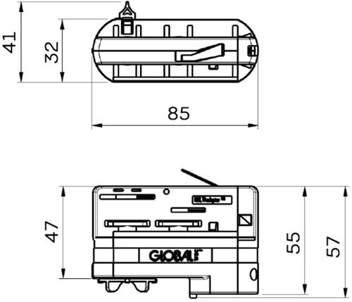 Nordic rail voedingsadapter zwart 5050429