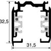 Nordic rail zwart 3 fasen 2 meter 5050006