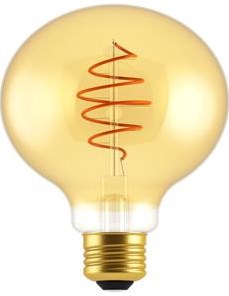 Enzo nordlux led globe g125 e27 4,9-35w 2200k filament spiraal gold dimbaar - 2760150