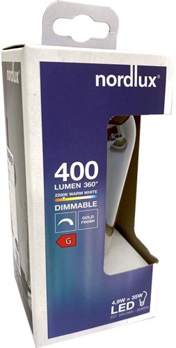 Nordlux LED ST64 E27 4.9-35W 2200K Filamento Spirale Oro Dimmerabile - 2760090