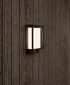 Nordlux Aplique LED Nestor sensor negro 8W 2700K IP44 - 4800890