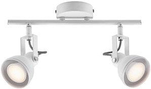 Nordlux faretto da superficie 2x gu10 vernice frassino bianco regolabile - 4800450