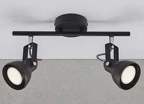 Nordlux foco de superficie 2x gu10 pintura fresno negro ajustable - 4800460