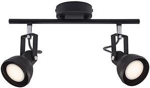 Nordlux foco de superficie 2x gu10 pintura fresno negro ajustable - 4800460