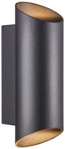 Nordlux lampada da parete nico tonda 2x gu10 nero ip54 - 4800920