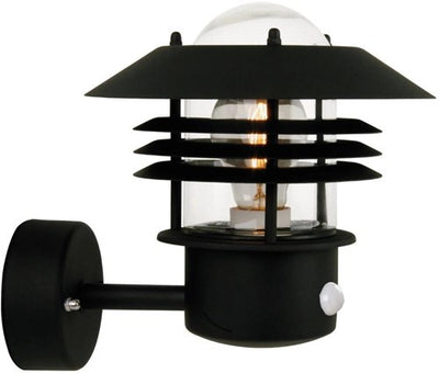 Nordlux aplique vejers con sensor e27 negro ip44 - 4800925